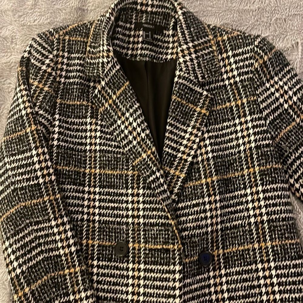 Black Plaid Women’s Trench coat